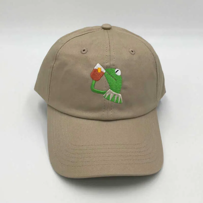 Bollmössor som i duschbroderi groda glider te baseball mössa ostrukturerad kermit pappa hatt manlig kvinnlig hiphop sommar snapback hatt j230421