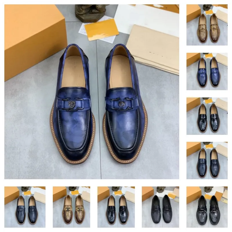 15 stile di lusso in pelle scamosciata scarpe eleganti da uomo in pelle di vacchetta 2023 Autunno nuovo designer di tendenza britannico fatto a mano mocassini sociali aziendali senza lacci taglia 38-45