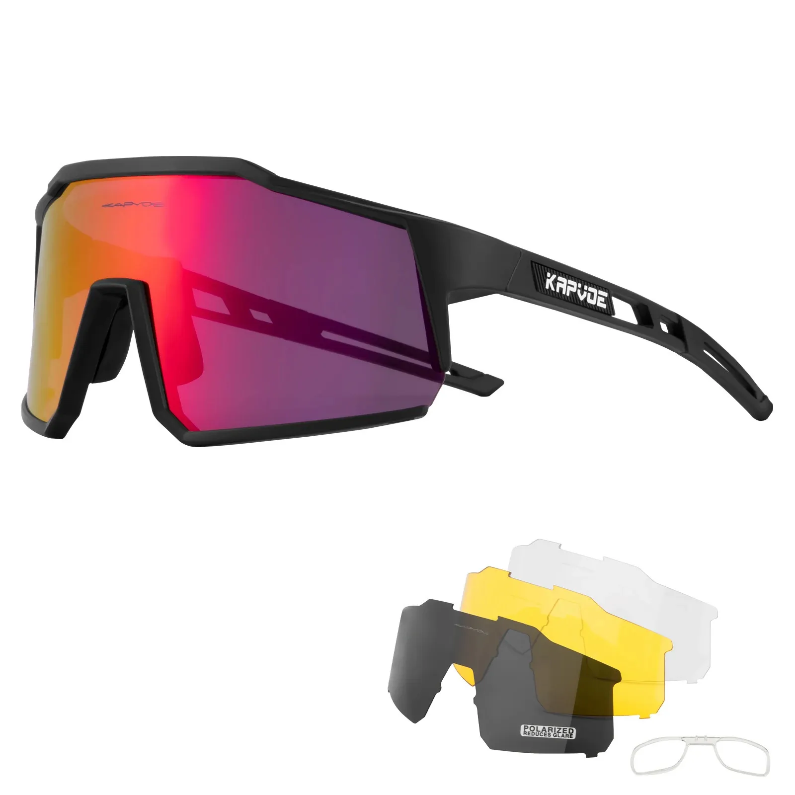 Utomhus Eyewear Kapvoe Cycling Glasses TR90 Frame For Men Women UV400 Sportsolglasögon MTB Kör baseball som kör 231121