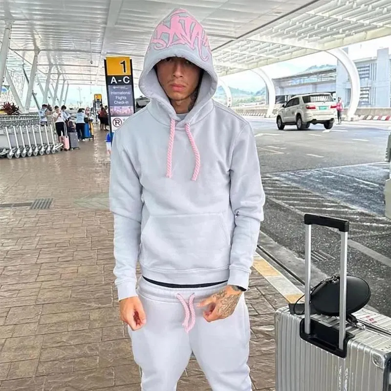 여성용 후드 Syna World Grey Tracksuit Synaworld Hoodie Y2K 풀오버 의상 스트리트웨어 드레스 트렌디 한 옷 남자 스웨트 탑