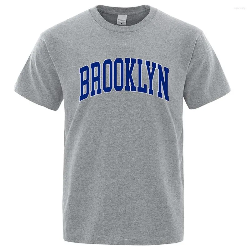 Heren t shirts Brooklyn York City Letter Drukheren t-shirts vintage ademende tops hoogwaardige casual shirt Harajuku katoenen t-shir