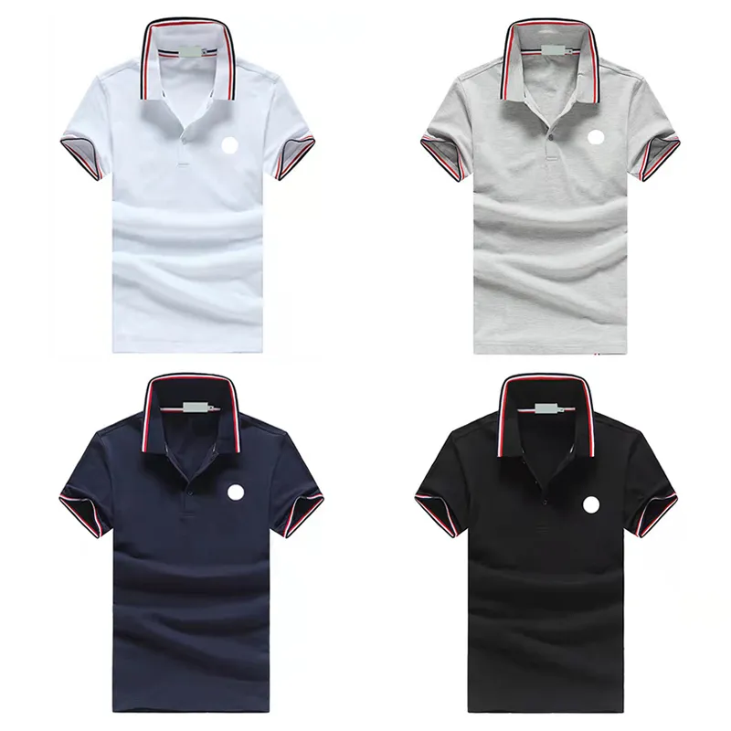 Designer uomo Basic business polo T Shirt fashion france brand T-shirt da uomo bracciali ricamati lettera Badge pantaloncini polo