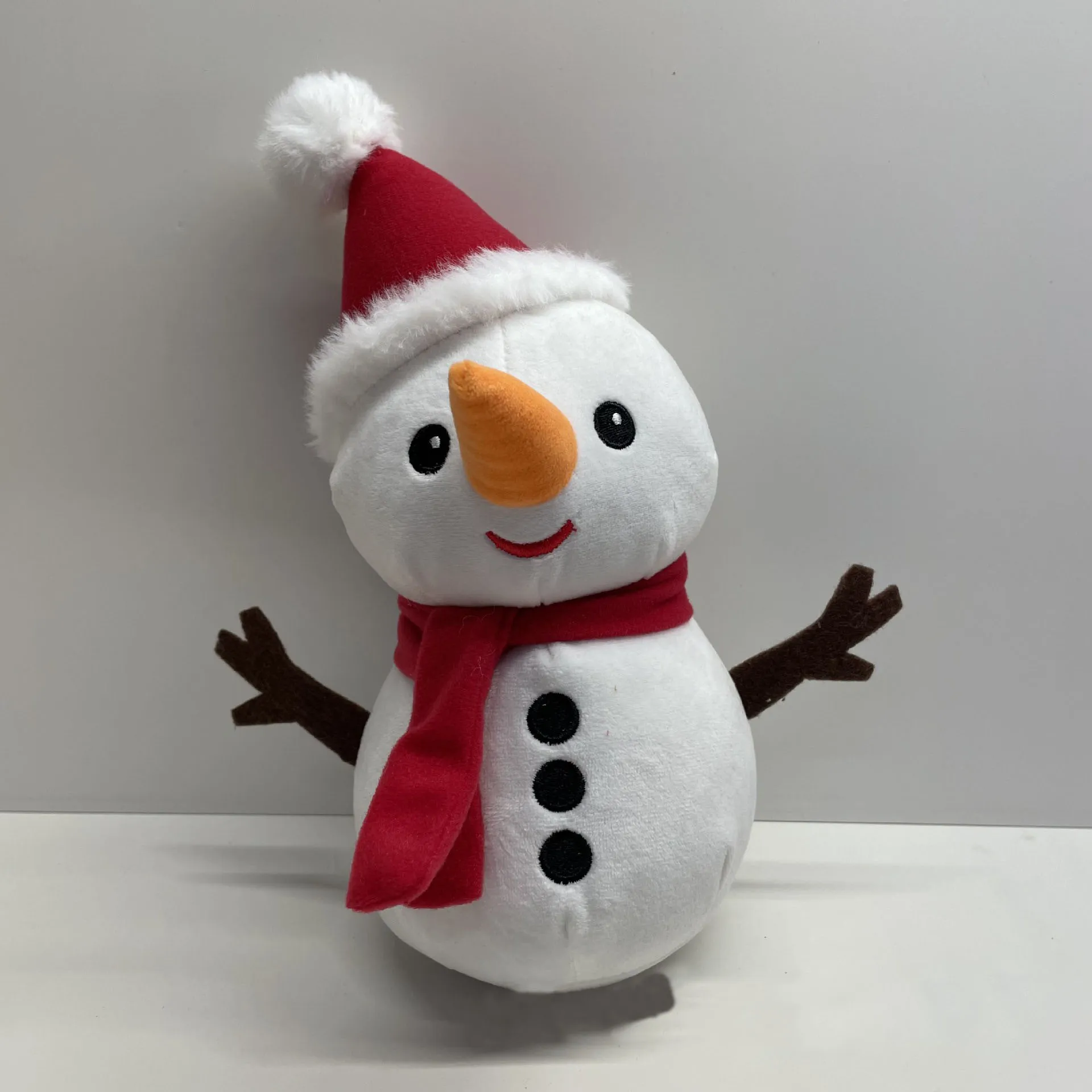 Wholesale Cartoon stuffed plush doll 20cm Santa Claus snowman elk MerryKristmas doll plush toy doll