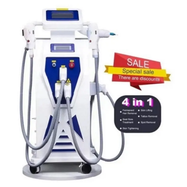 4 In 1 OPT IPL Nd Yag Laser Hair Remover Machine For Hair Removal