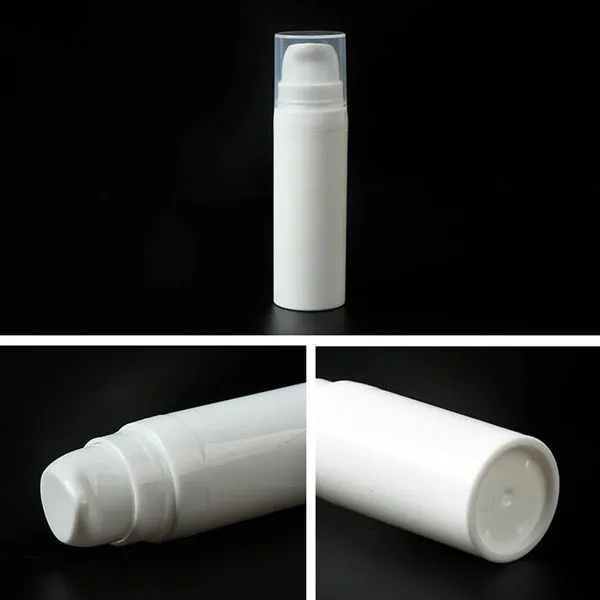 5ml 10ml White Airless Lotion Pump Bottle Mini Sample and Test Bottle Airless Container Cosmetic Packaging