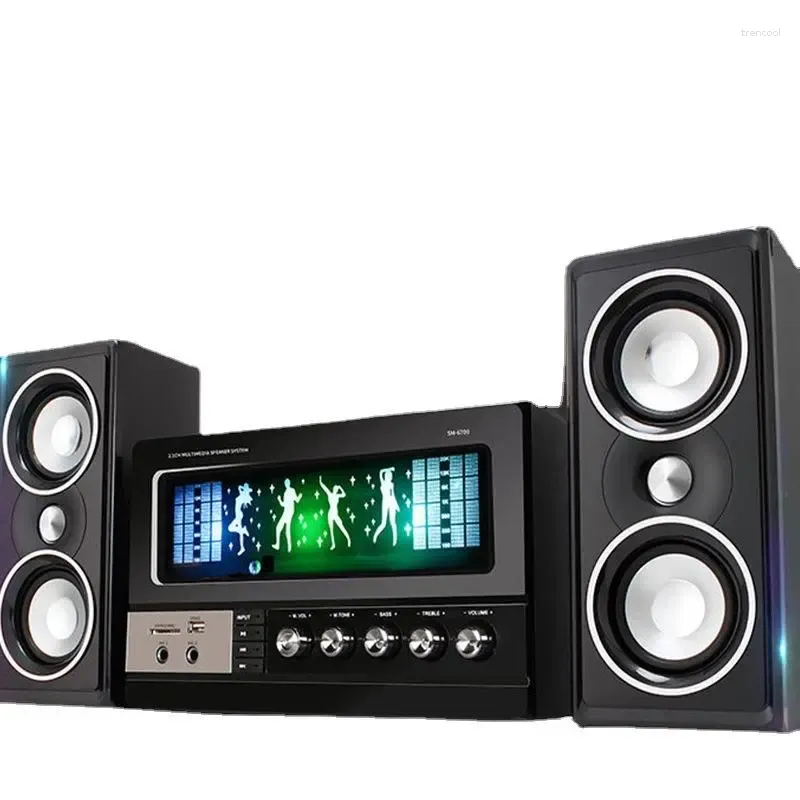 Haut-parleurs combinés 2023 Système de cinéma maison SAST TV Bluetooth Stéréo sans fil en bois 2.1 Caisson de basses Audio pour ordinateur avec télécommande