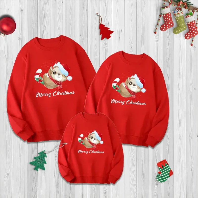 Family Matching Outfits Family Christmas Matching Outfits Funny Xmas Jumper Mother Father Kids Baby Sweater Couple Sweatshirt Women Jersey Men Pullover 231120