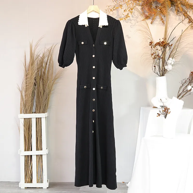 Casual Dresses Sandro Long Knitted Dress Black From Jinguangcanlan558,  $73.46 | DHgate.Com