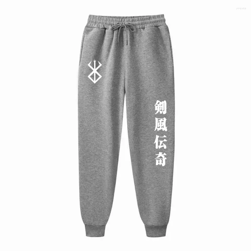 Calças masculinas berserk roupas anime impressão sweatpant joggers calças y2k hip hop streetwear pant velo roupas gráficas