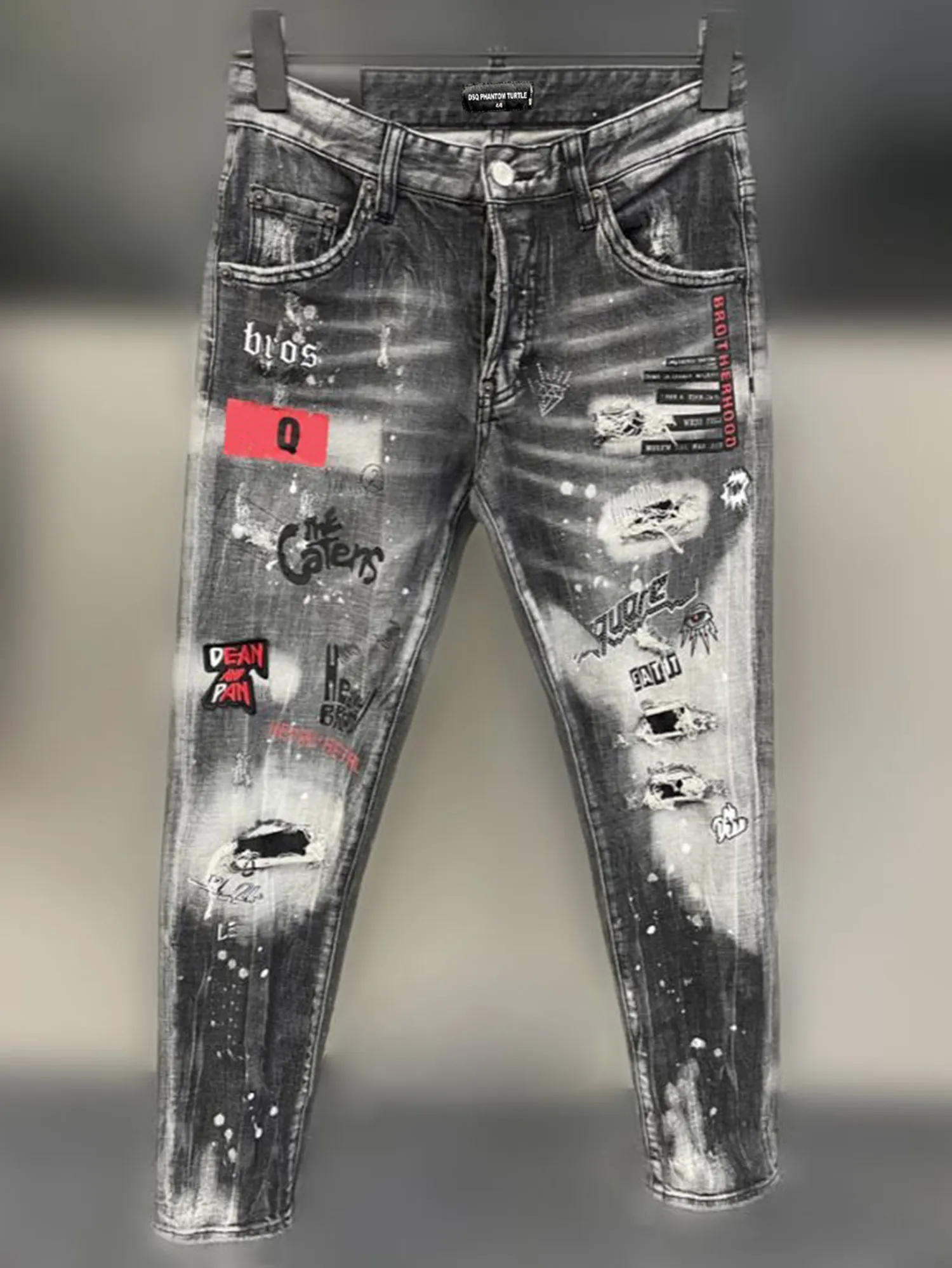 Designer paint splatter clearance jeans