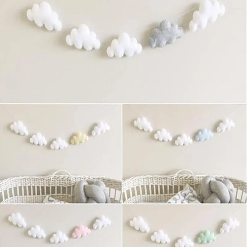 Figurine decorative muro appeso a lungo duraturi antiergenici Nordic Cute cloud decorazioni per la stanza dei bambini