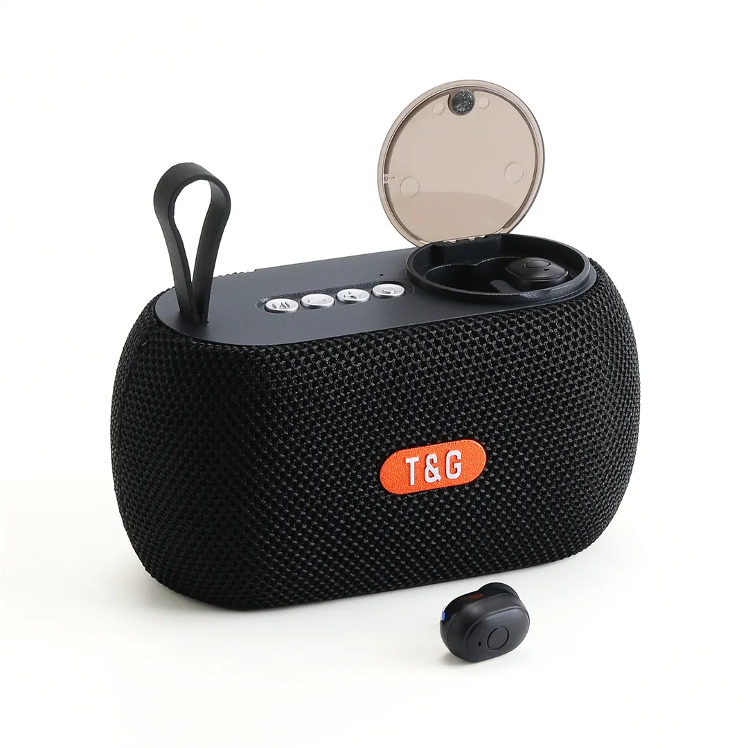 TG810 2 en 1 musique mobile dj écouteurs stéréo à dents bleues et boîte de haut-parleurs mini haut-parleurs Bluetooth portables sans fil extérieurs