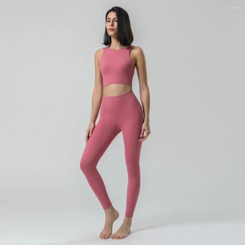 Set attivi Set da allenamento 2 pezzi Completo da yoga Abbigliamento da palestra Abbigliamento sportivo da donna Leggings e reggiseno Tute sportive Taglie forti 32841