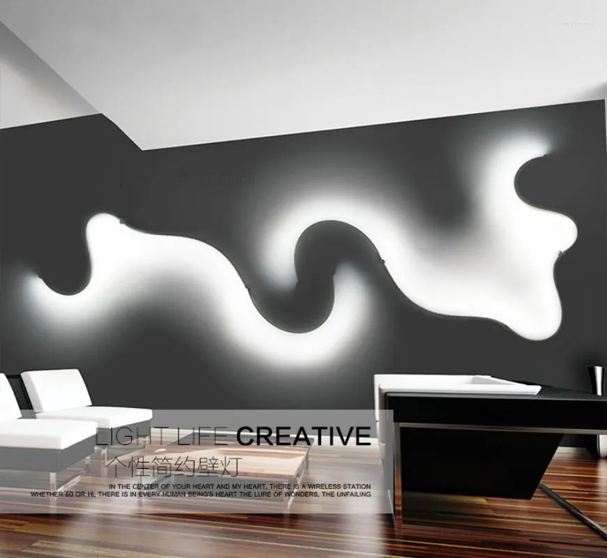 مصابيح الجدار LED سقف الضوء الإبداعي تصاميم الفن الحديثة لفيلم غرفة نوم ممرات غرفة المعيشة