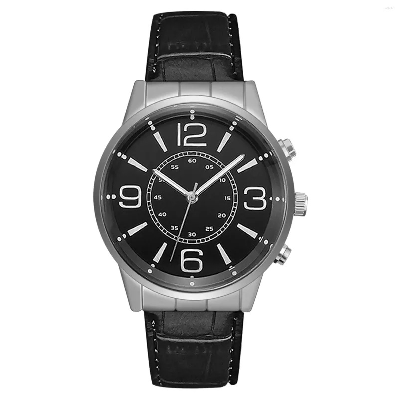 Horloges Heren digitaal horloge Afgestudeerde riem Quartz Minimalistisch Elegant Man Sfeer