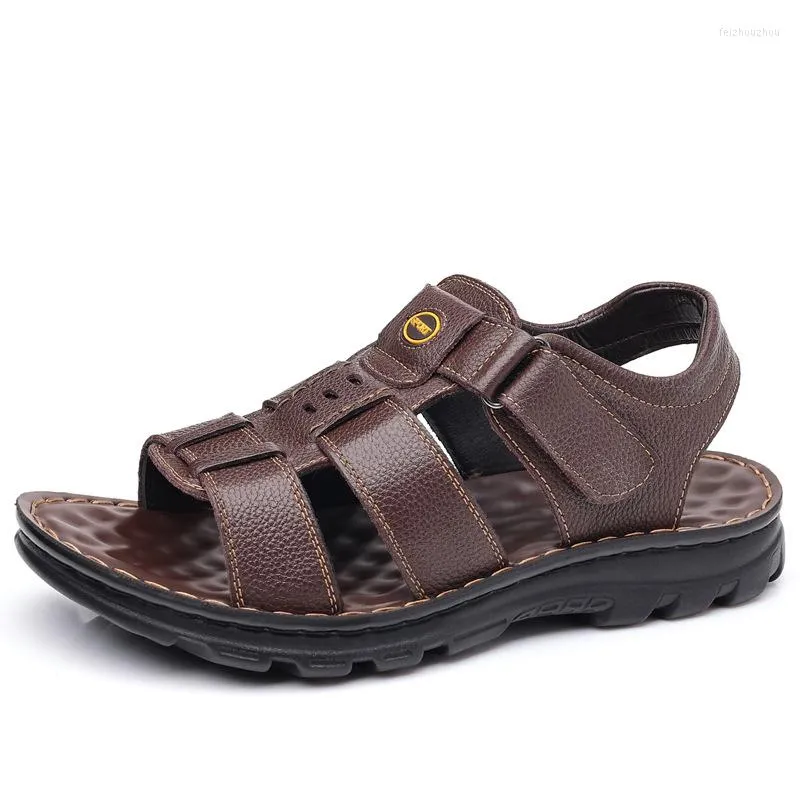 Сандалии 2023 Мужская шишняя избыточная одежда Лето открытые туфли на ногах мягкая римская комфорта