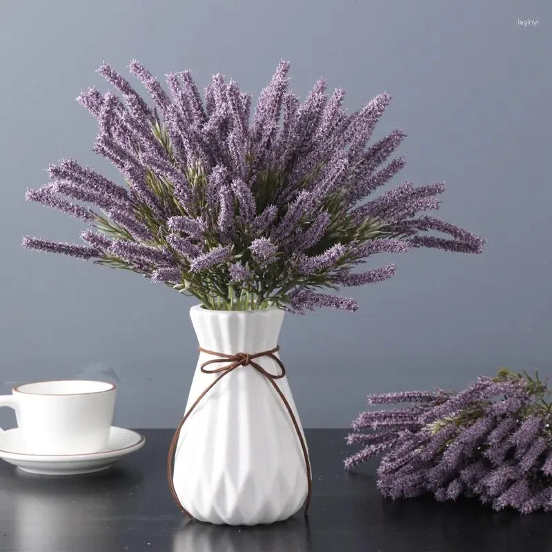 Kwiaty dekoracyjne sztuczna lawendowa pianka pszenna Rośliny bukiet rzemieślniczy fałszywy kwiat stół ślubny dom