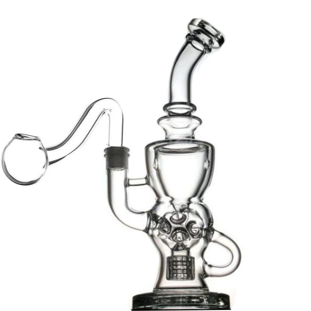 Bedwelmende Dikke Glazen Bong Waterpijpen Fab Ei Waterleiding Schedel Beker Dab Rig Waterpijpen Bal Recycler Glas Matrix