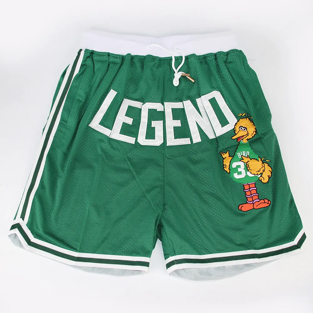 Heta försäljning shorts Larry Legend Retro Shorts Basketball Colorway (Big Bird) Kinesisk leverantör Acceptera grossistdropshipping