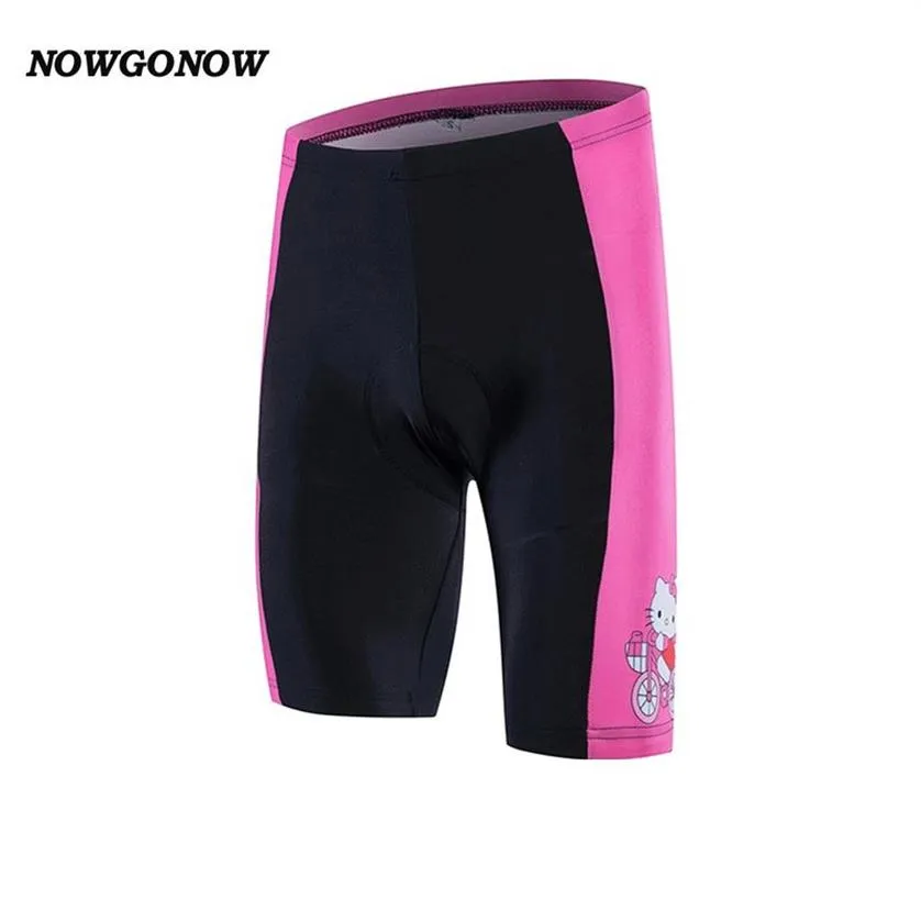 Femmes 2017 shorts de cyclisme fille noir rose extérieur été vêtements de vélo belle équipe professionnelle vêtements d'équitation NOWGONOW gel pad Lycra shorts252u