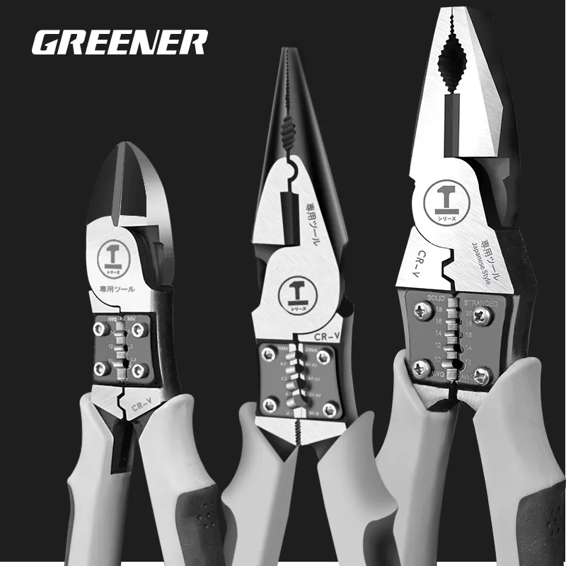 Pliers Greenery Multifunctional Universal Diagonal Pliers Needle Nose Pliers Hardware Tools Universal Wire Cutters Electrician 230422