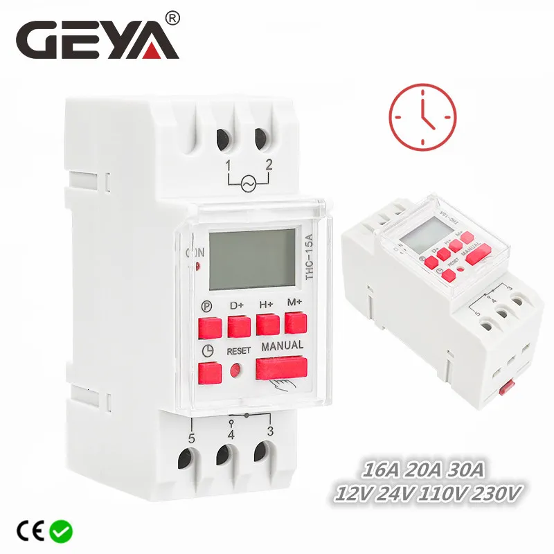 Wholesale Timers GEYA THC 15A 20A 30A Time Switch Weekly Programmable