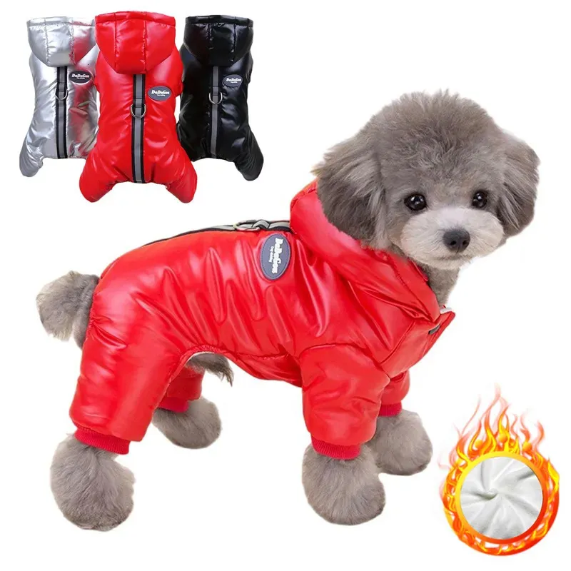 Vêtements de chien rembourré hiver chiot Onesie imperméable garçon vêtements pour petits chiens chaud Shih Tzu doudoune Chihuahua combinaison Yorkie Costume 231122