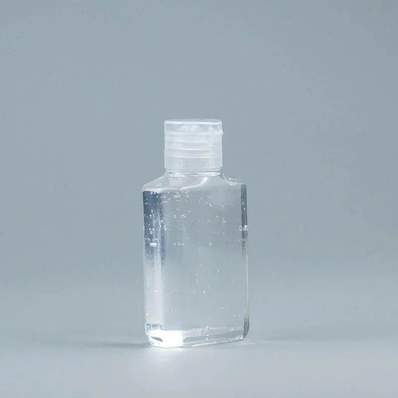 Bouteille en plastique PET de 60 ml avec capuchon rabattable, bouteille de forme carrée transparente pour démaquillant, désinfectant pour les mains jetable Shlhv