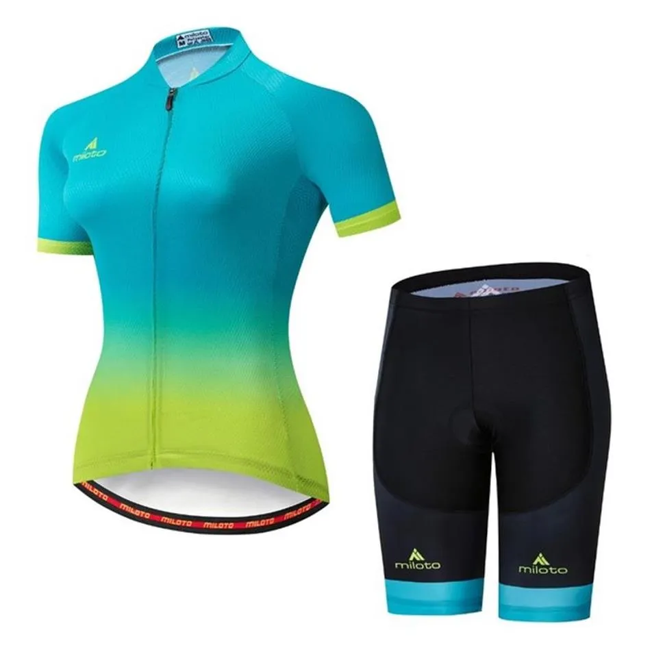 2022 Miloto TEAM Cycling Jersey Gel Bike Shorts Suit MTB Ropa Ciclismo Donna Estate Ciclismo Maillot Culotte Abbigliamento282y