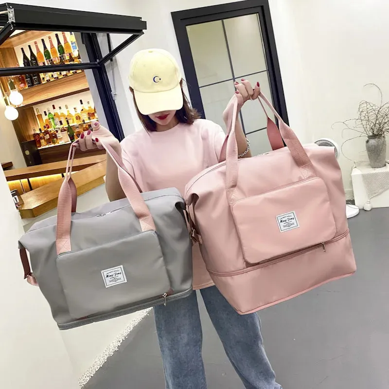 Duffel Torbalar Katlanır Seyahat Çantası Kadınlar Su Geçirmez Duffle Tote Çanta Kızlar İçin Büyük Çok Fonksiyonlu Çantalar Kadın Büyük Kapasiteli Spor Depolama 231122