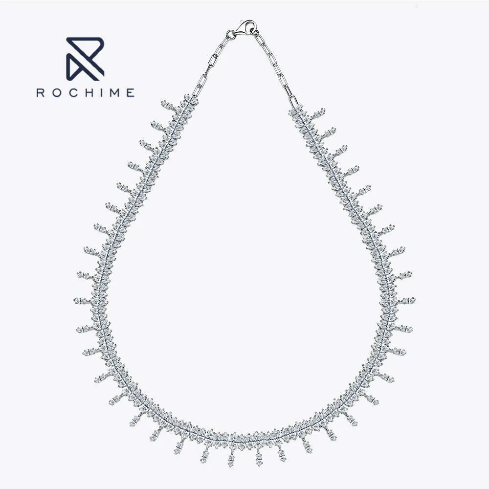 Rochime – collier en diamant de la série Galaxy, taille Marquise, en argent Sterling plaqué or 5A, Zircon, bijoux fins pour femmes