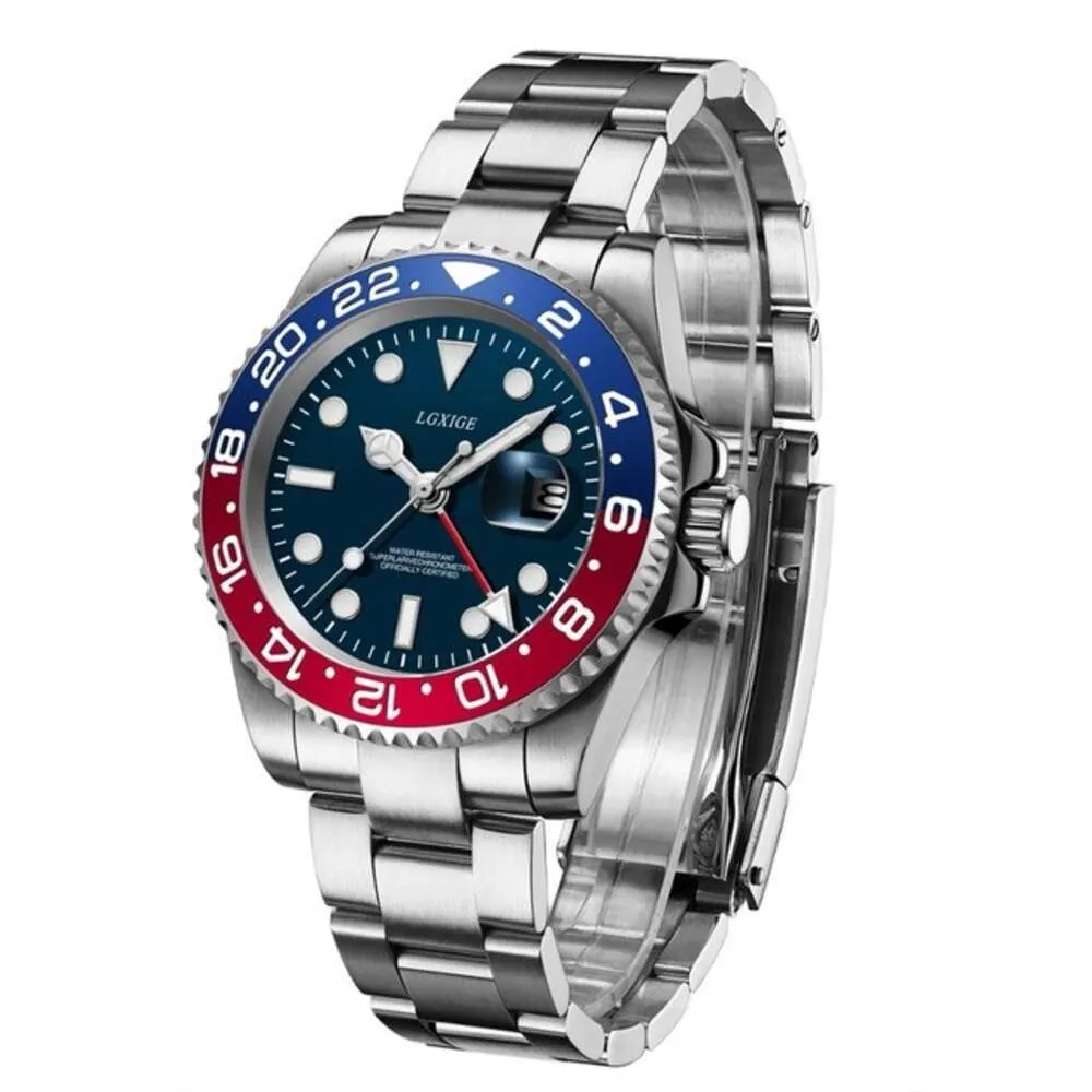 LGXIGE L8618 Fashion Chinese Men Quartz Superior rostfritt stål Band Water Proof Calender Sports handledsur