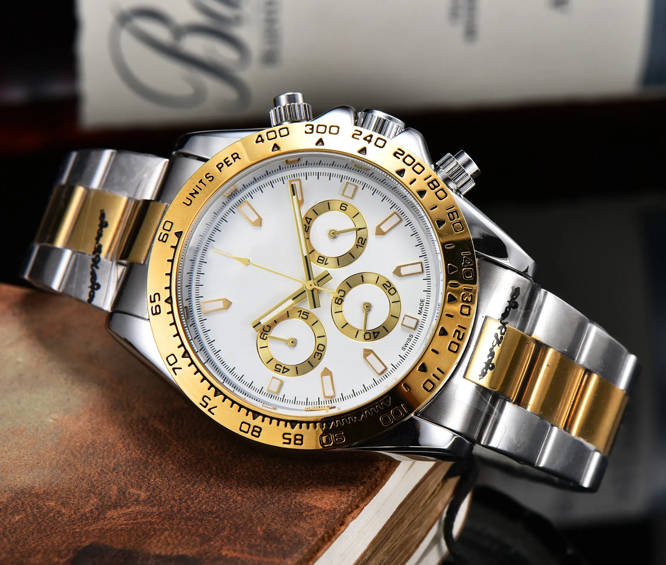 ROX Mens Business Fashion Chronograph Watch With Sapphire