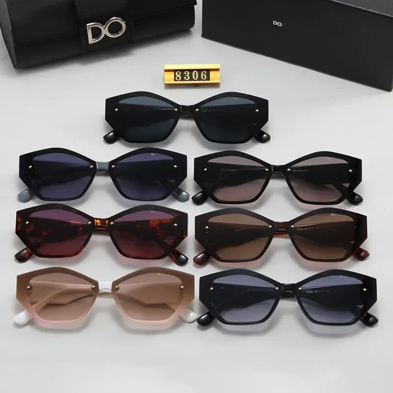 Erkek tasarımcı güneş gözlüğü kadınlar için lüks güneş gözlüğü Polarize Gözlük Harfler Sunglass Moda Kedi Göz Gözlükleri Sürüş Plaj Cam 2304224D