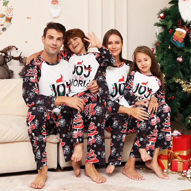 Família combinando roupas pijamas de natal pai mãe e filha filho pijamas de natal roupas adulto crianças pijamas casais 231122