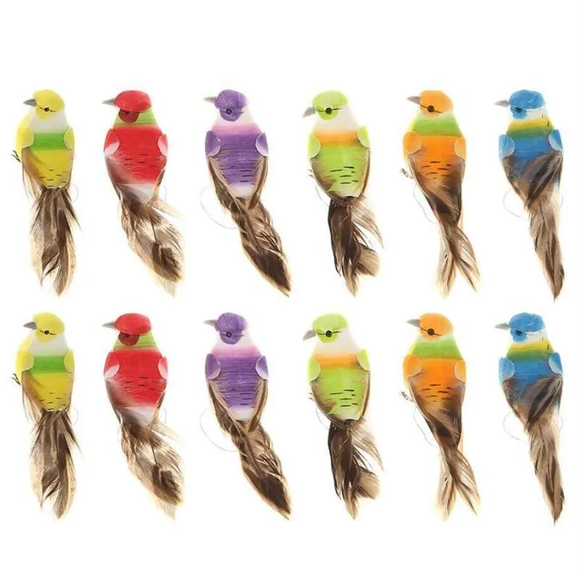 12 pcs Coloré Mini Simulation Oiseaux Faux Mousse Artificielle Modèle Animal Miniature De Mariage Maison Jardin Ornement Décoration C190416012825