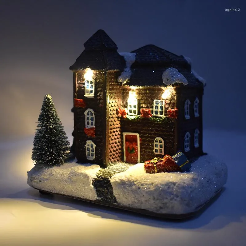 Christmas Decorations Warm Igloo Light Decoration Ornaments Home Resin Village Farmhouse Navidad