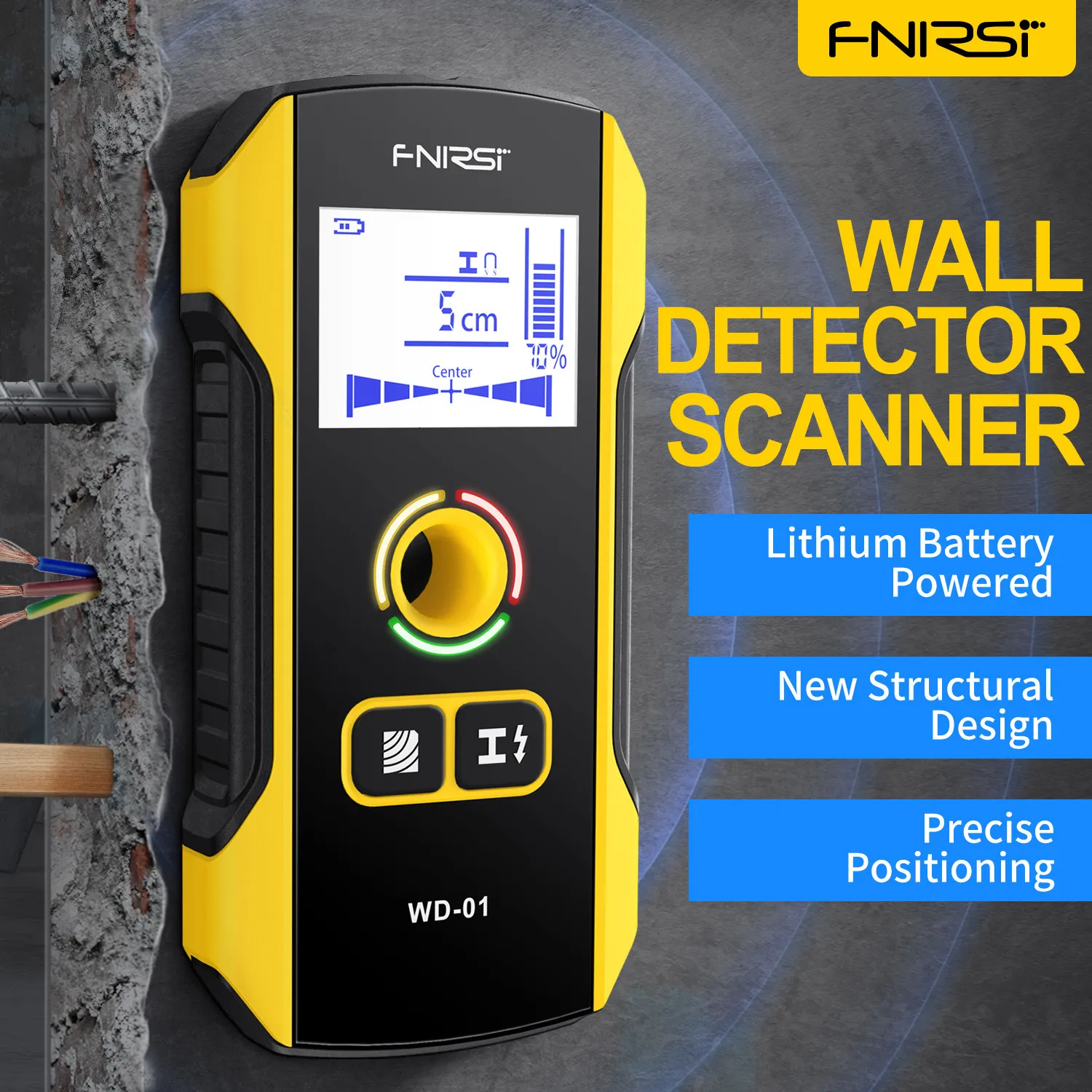 Wholesale Electronic Metal Detector FNIRSI WD 01 Detector Wall Scanner