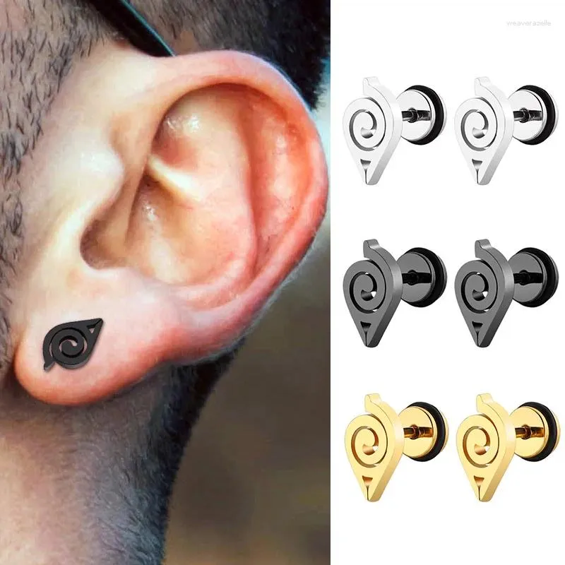 Boucles d'oreilles pour hommes Boucles d'oreilles en titane et acier Barbell Piercing Géométrie Boucle d'oreille Hiphop Rock Punk Accessoires de bijoux de mode Style coréen