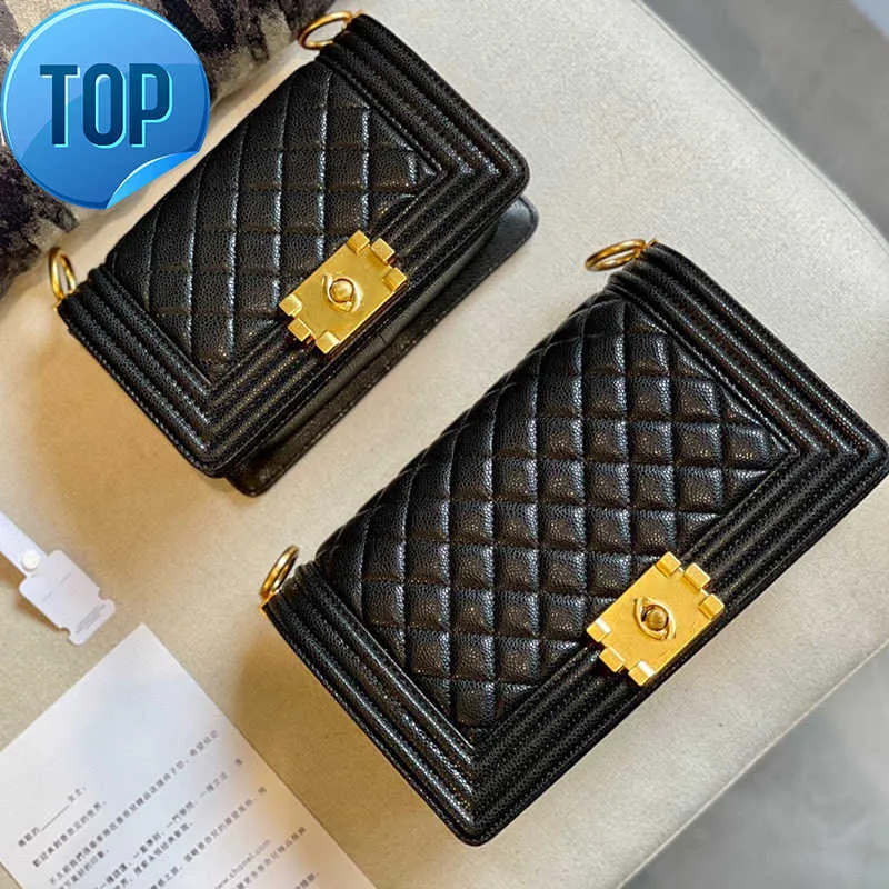 Shoulder Bags Small Boy Channel Black Handbag Sling Side Bag Calfskin Silver Gold Tone Metal Adjustable Chain Purse Lock Gabrielle Quilted For From 39 62 DHgate