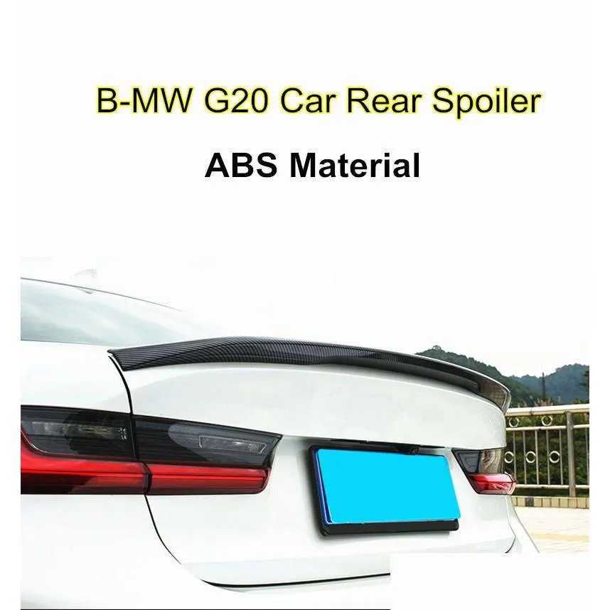 Car Spoiler Abs Material Rear Trunk Wing Lip For B-Mw 3 Series G20 M3/ M4/ Mp Style Drop Delivery Mobiles Motorcycles Parts Exterior Dhwbt