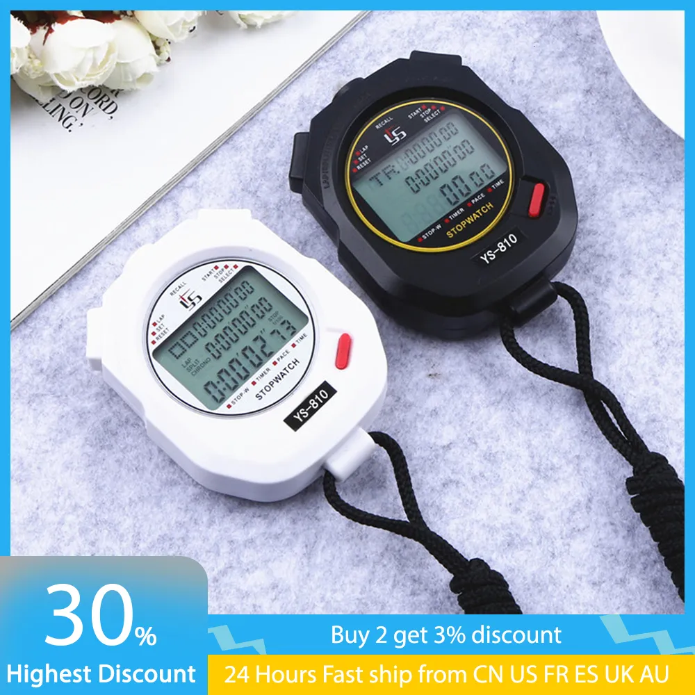 Timers Professional Digital Stopwatch Multifukcja przenośna trening sportowy na świeżym powietrzu Chronograf Stop Watch 230422