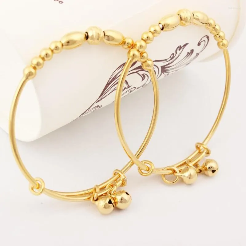 Bangle aankomst goud kleur baby armbanden armbanden sieraden meisjes en jongens verjaardagscadeau