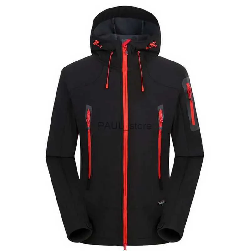 Jaquetas masculinas NUONEKO Jaqueta Softshell Mens Jaquetas à prova de vento Masculino Soft Shell Windbreaker Esqui Caminhadas Trekking Casacos quentes de lã grossa JM05L231122