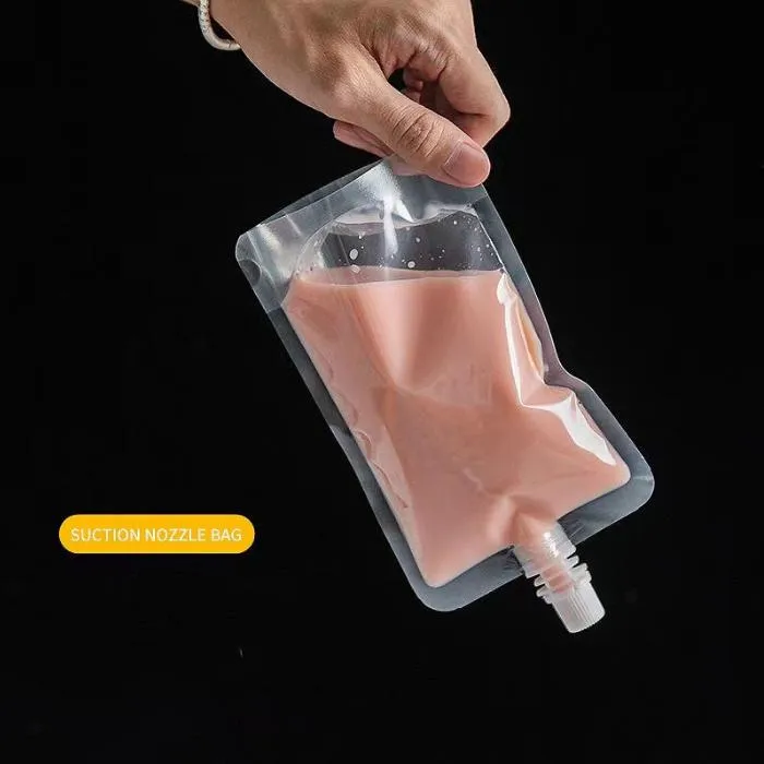 Packing Bags 100Ml 200Ml 250Ml 300Ml 380Ml 500Ml Empty Standup Plastic Drink Packaging Bag Spout Pouch For Beverage Liquid Juice Milk Wholesale