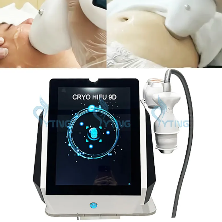 Cryo hifu 9d smas levantamento de gelo hifu máquina pele aperto corpo emagrecimento estômago remoção de gordura remoção de rugas pescoço levantamento