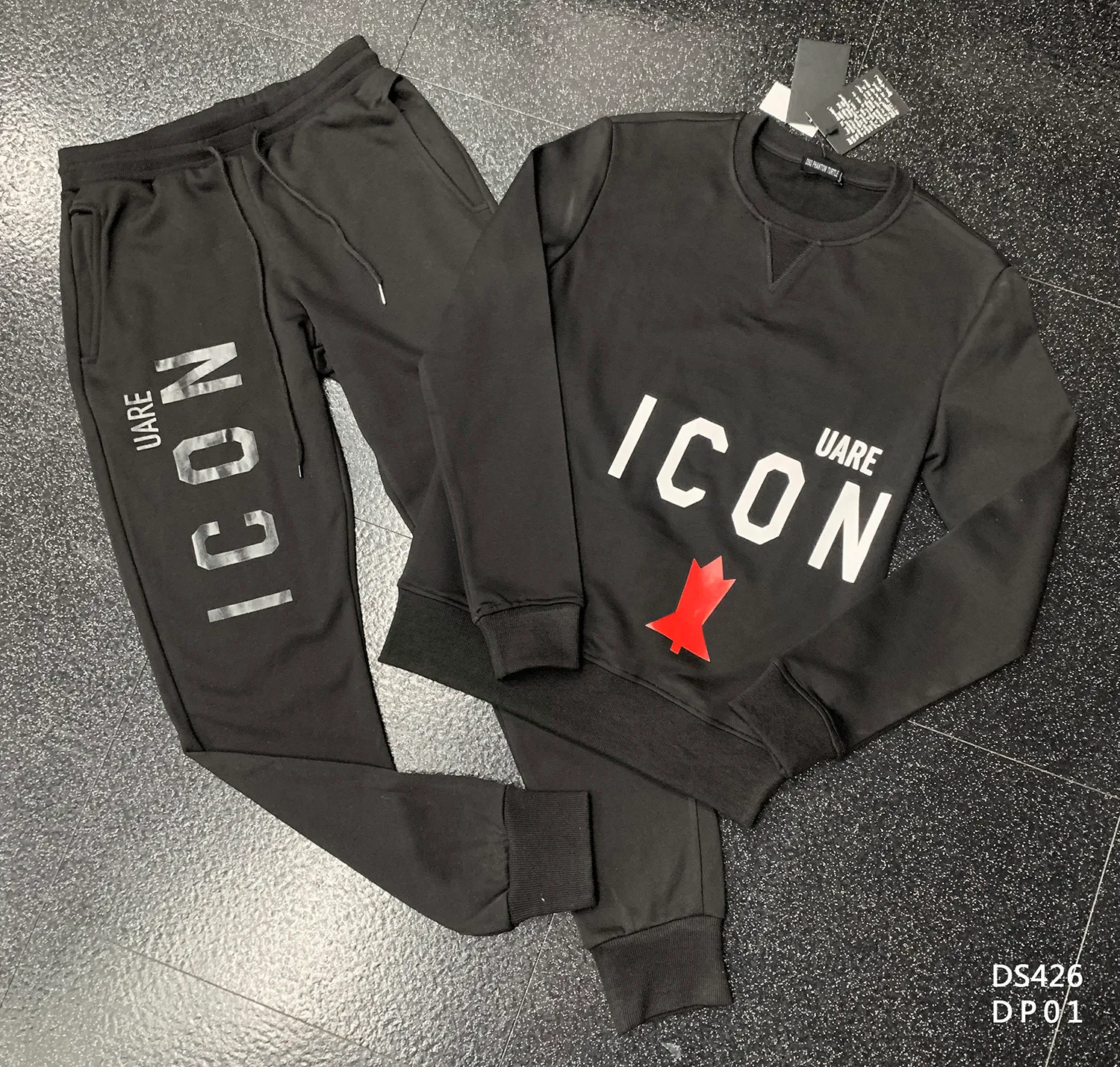 DSQ Phantom Turtle Mens Hoodie Jacket 바지 바지 트랙 슈트 남성 후드 우스운 트랙 슈트 조깅하는 재킷 바지 세트 스포츠 정장 10265