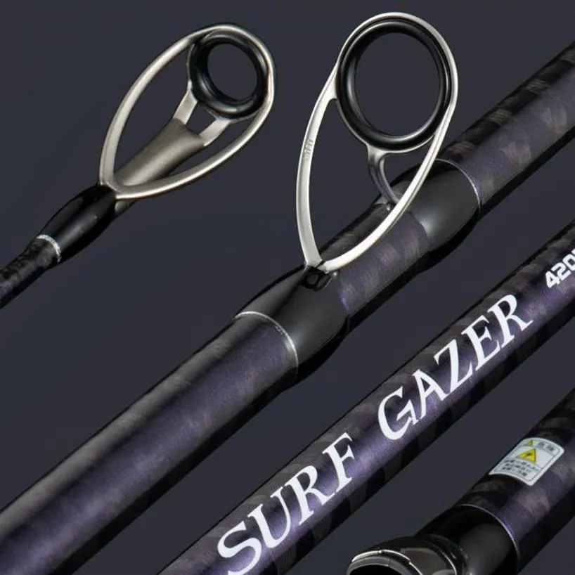 Lurekiller marque Fuji Guides Surf Gazer Surfcasting tige 4 2 M 3 Sections plombs 100-300G Bx haute teneur en carbone longue coulée Rod286O