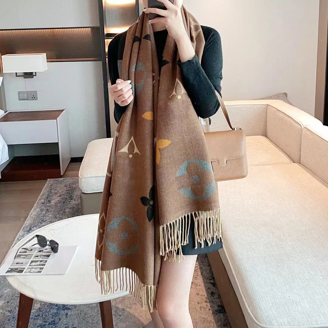 2023 Ny lyxig G Designer Cashmere Scarves Women Designer Luxury Fashion Pashmina High Quality Winter Warm Wraps 70*190cm Unisex Casual Trendy Shawls Sale