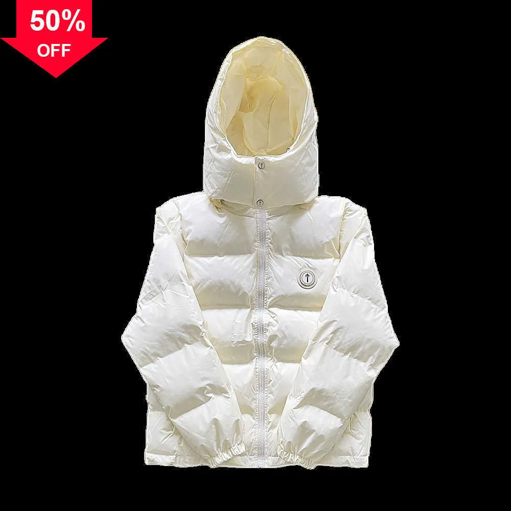 2024 Vestes pour hommes Hommes Hiver Trapstar London Puffer Jacket Crème Femmes Sweat à capuche amovible Top Qualité Manteau brodé Royaume-Uni High Street Fashion 7778ff